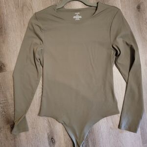 Nuuds Olive Long Sleeve Bodysuit